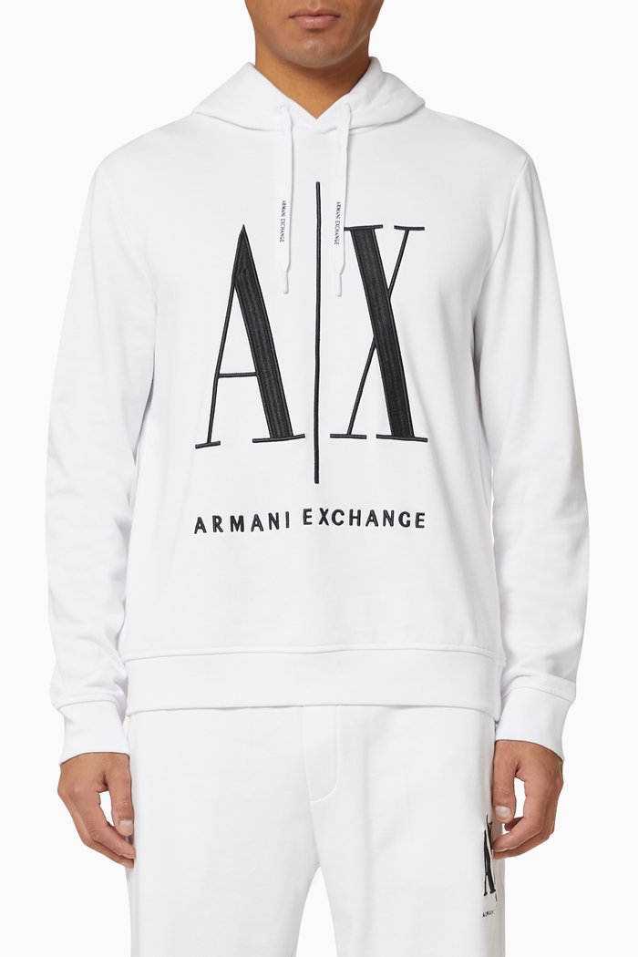 

Large Icon Cotton Hoodie, White