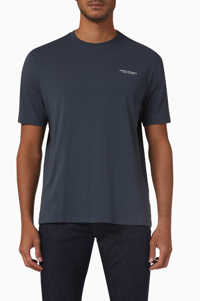 

Logo Jersey T-shirt in Cotton, Blue