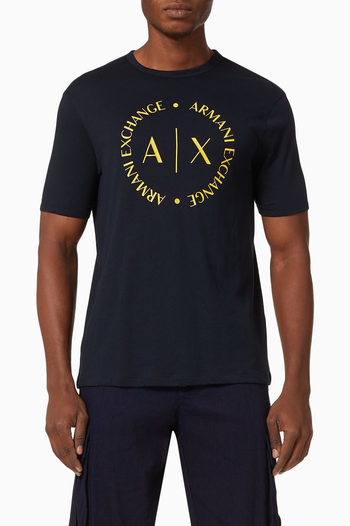 

AX Circle Logo Cotton Jersey T-shirt, Multicolour