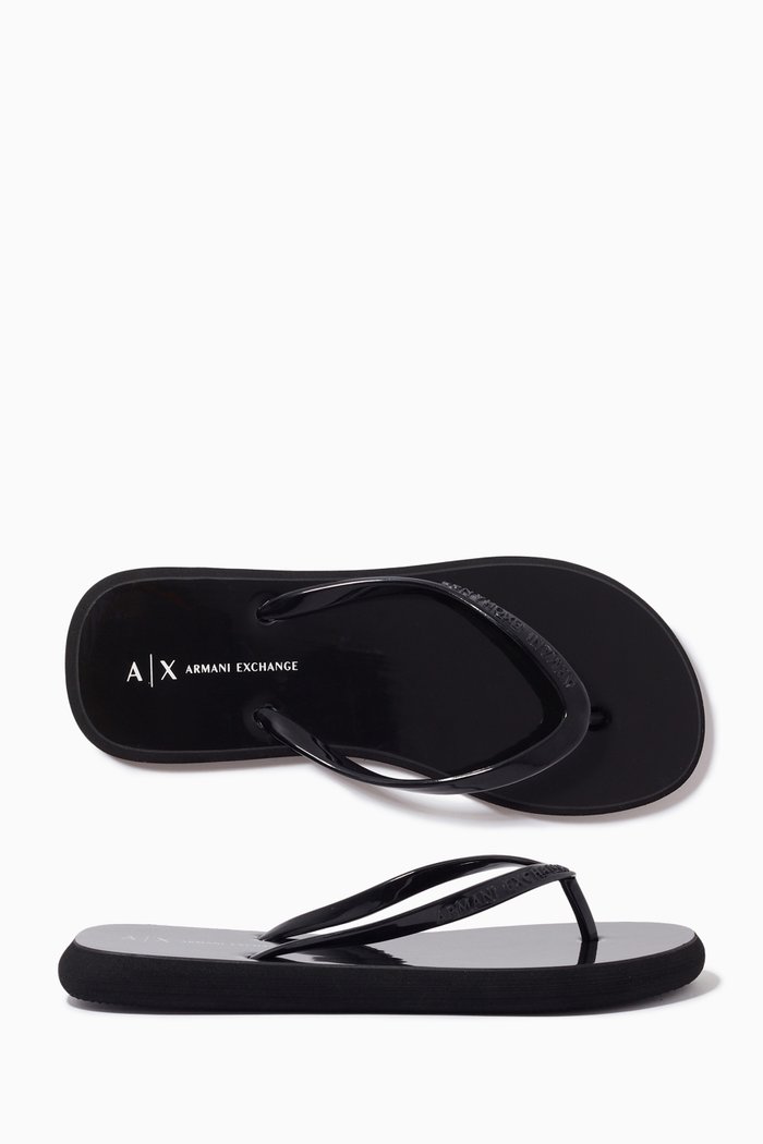 

Logo Flip Flops, Black