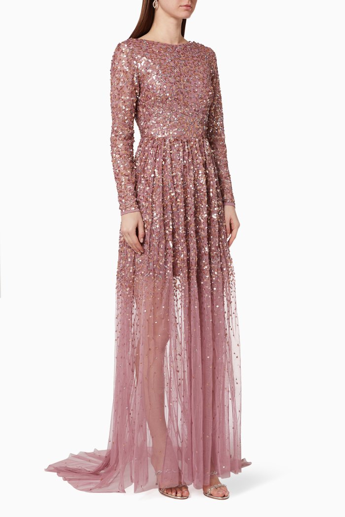 

Scatter Sequin Maxi Dress, Pink