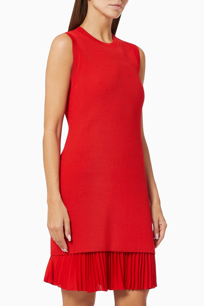 

Sweater Combo Dress, Red