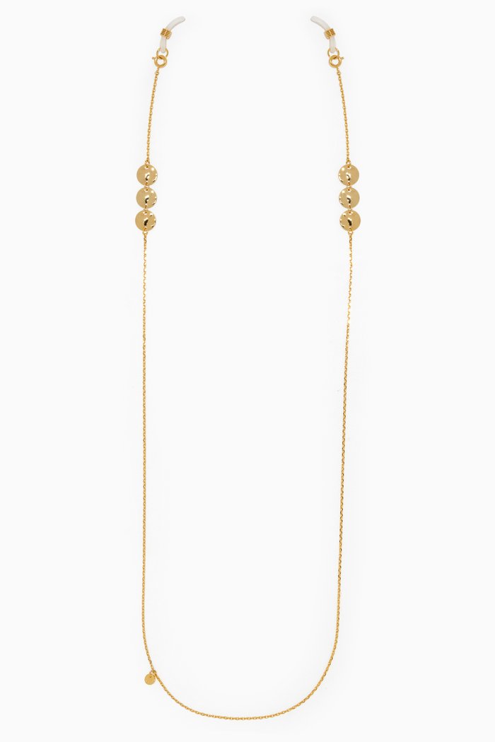 

The Woodstock Eyeglasses Chain in Metal, Gold