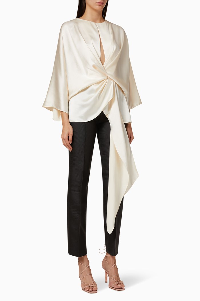 

Irwin Draped Top, White