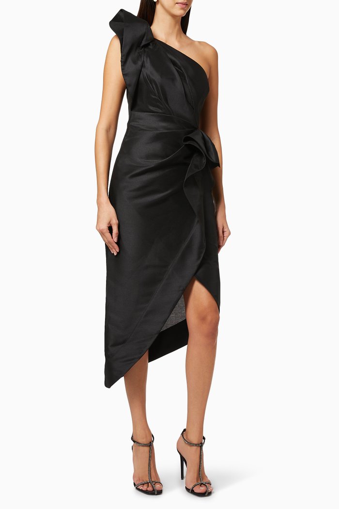 

Darcher Asymmetrical Dress, Black
