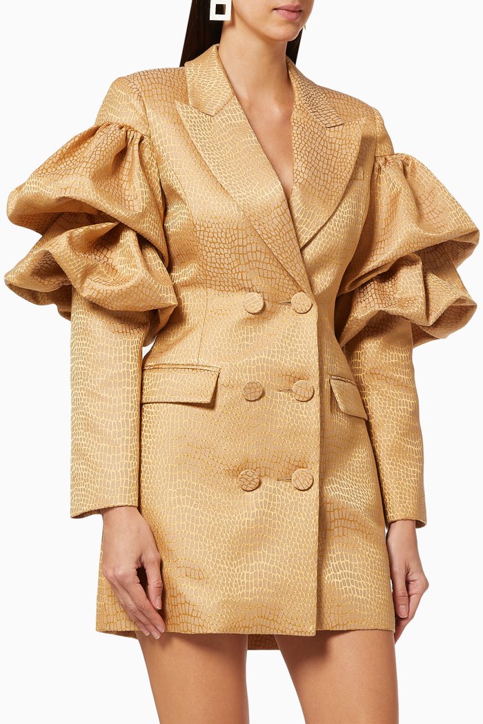 

Stow Blazer Dress, Gold