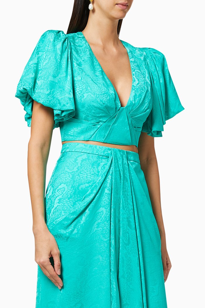 

Godwick Cropped Top, Green