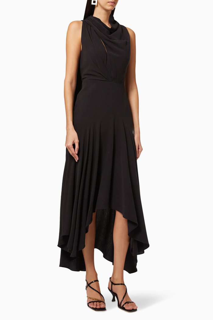 

Kilmaine Asymmetrical Dress, Black