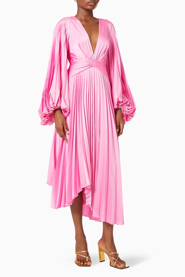

Palms Dress in Satin, Pink