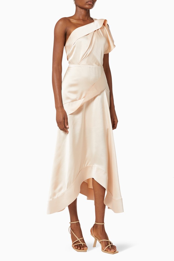 

Bonham Dress in Satin, Pink