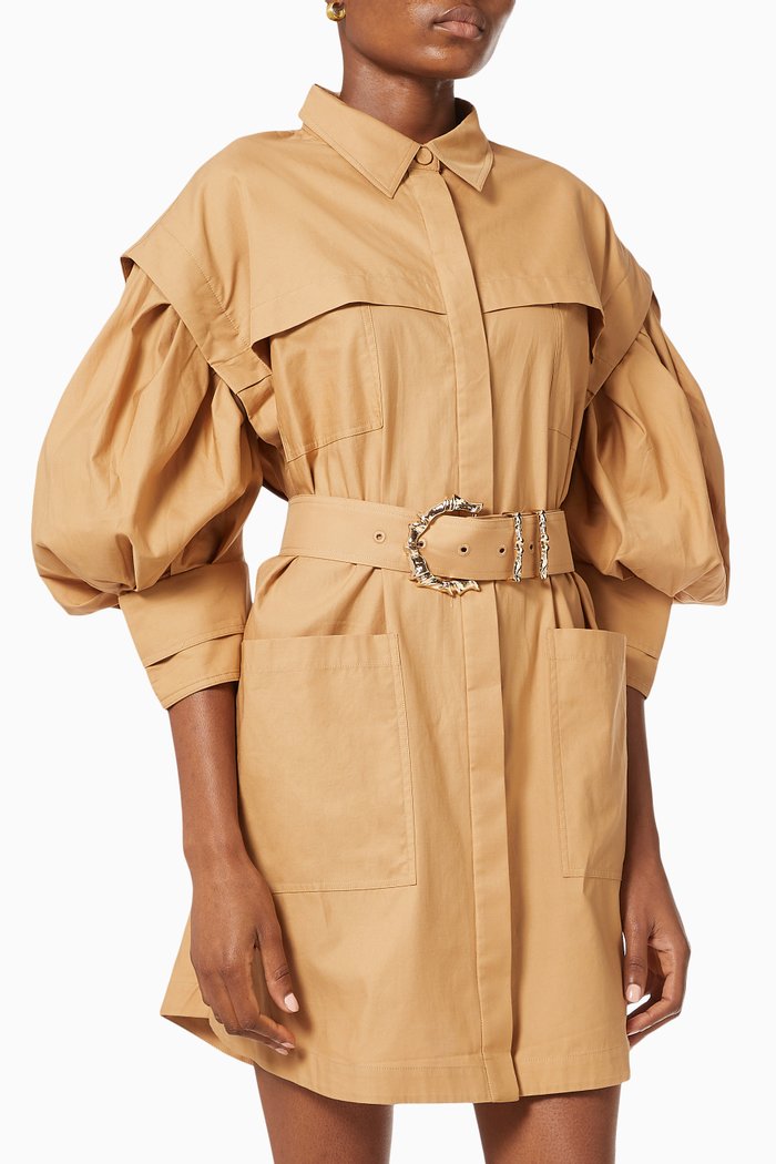 

Kindsway Mini Dress in Cotton, Neutral