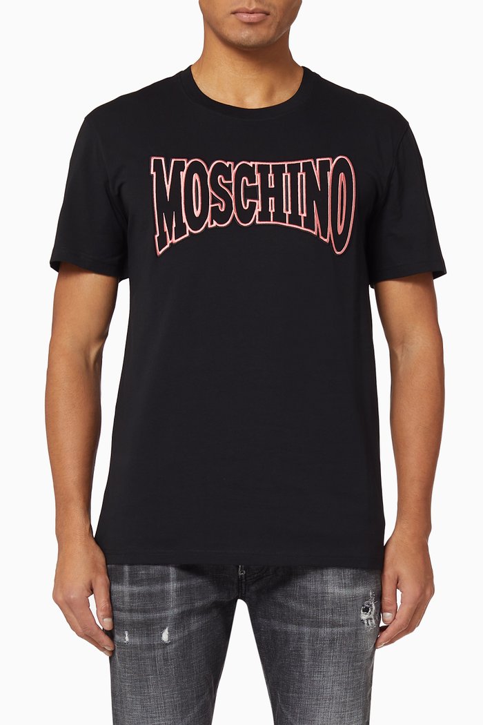 

College Logo Jersey T-shirt, Black