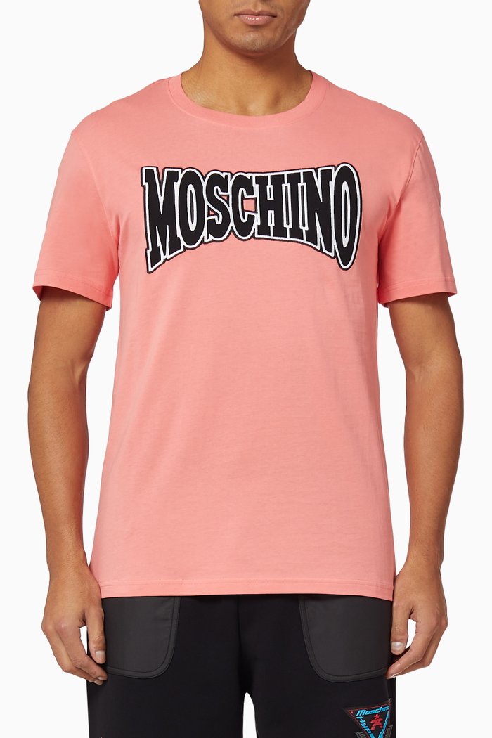 

College Logo Jersey T-shirt, Pink