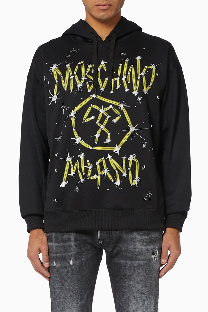 Constellation Logo Hoodie, Black