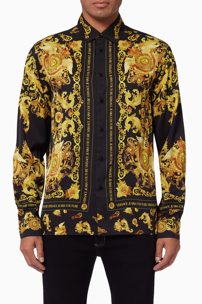 

Baroque Viscose Shirt, Black
