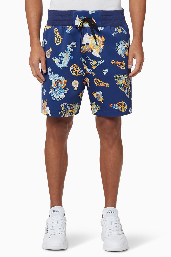 

Rococo Print Shorts, Blue