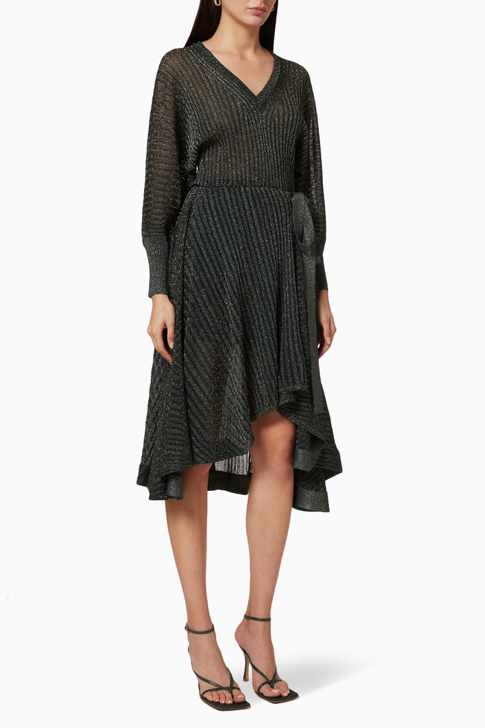 

Lurex Knit Dress, Black