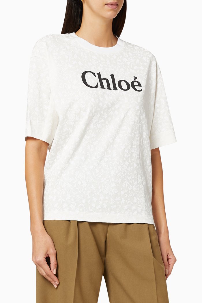 

Logo Organic Jersey T-Shirt, White