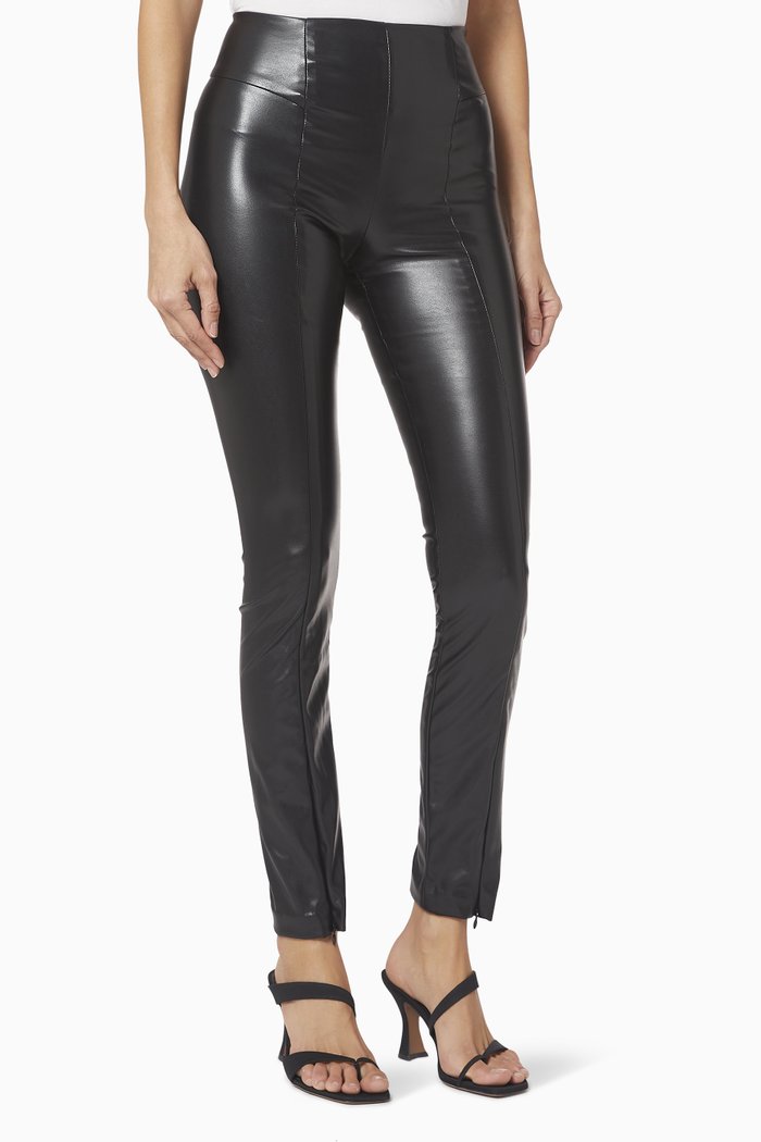 

Vegan Leather Boss Pants, Black