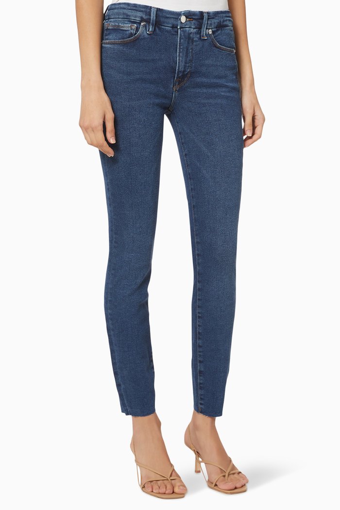 

Good Legs Raw Edge Jeans, Blue