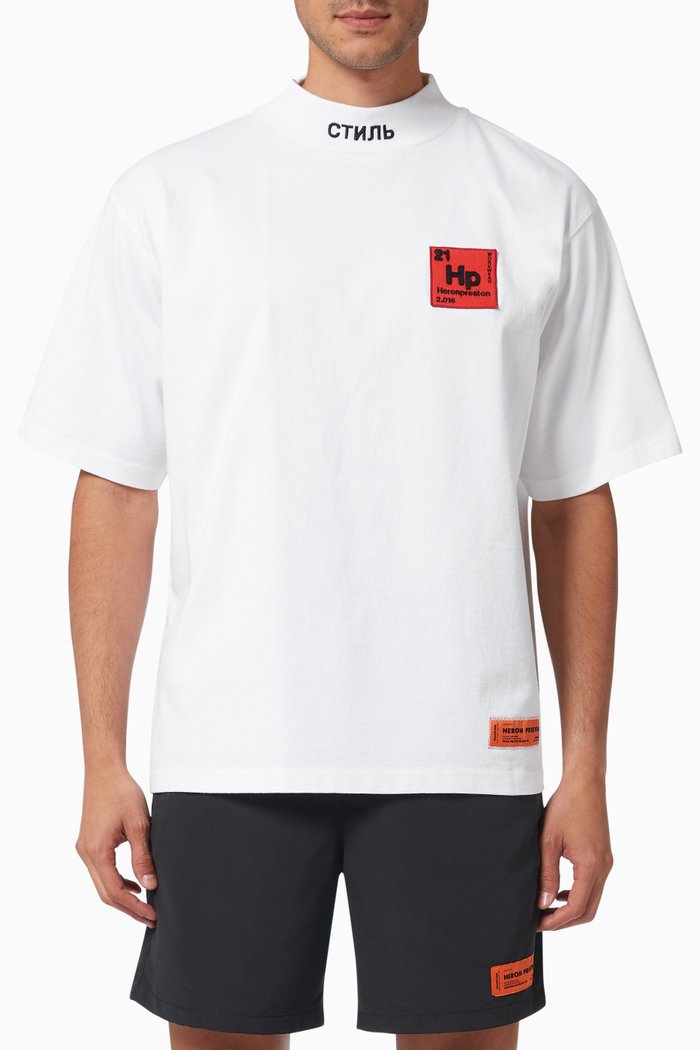 

Periodic Logo T-shirt in Cotton Jersey, White