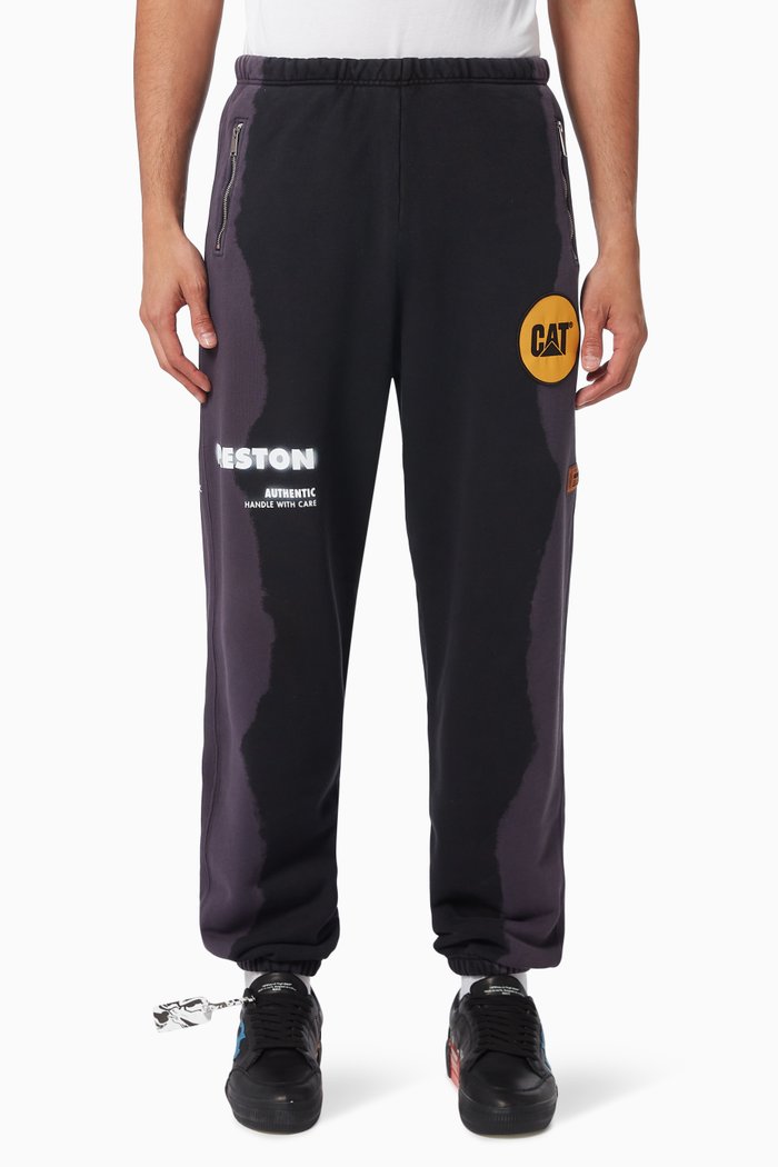 

x Caterpillar Logo Sweatpants in Cotton Jersey, Black