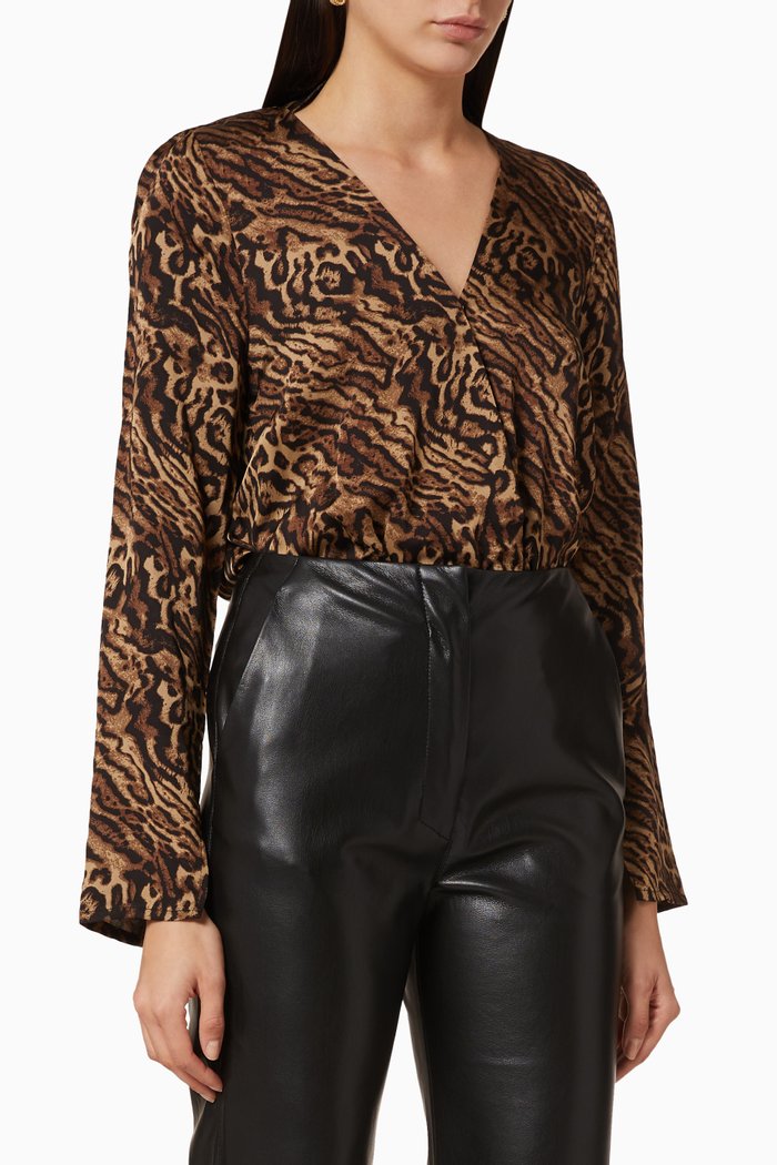 

Satin Wrap Bodysuit, Multicolour
