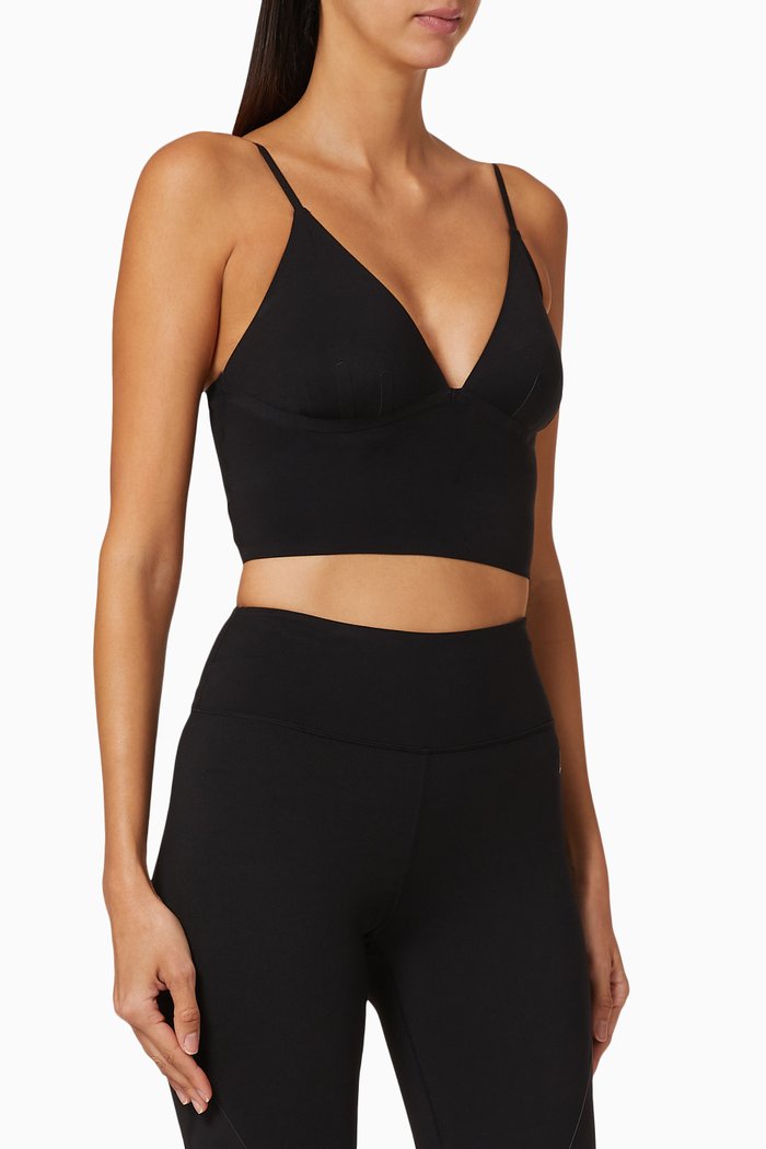 

Bonded Crop Tank Top, Black