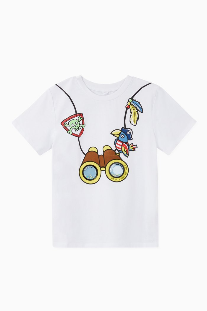 

3D Binocular Organic Cotton T-shirt, White