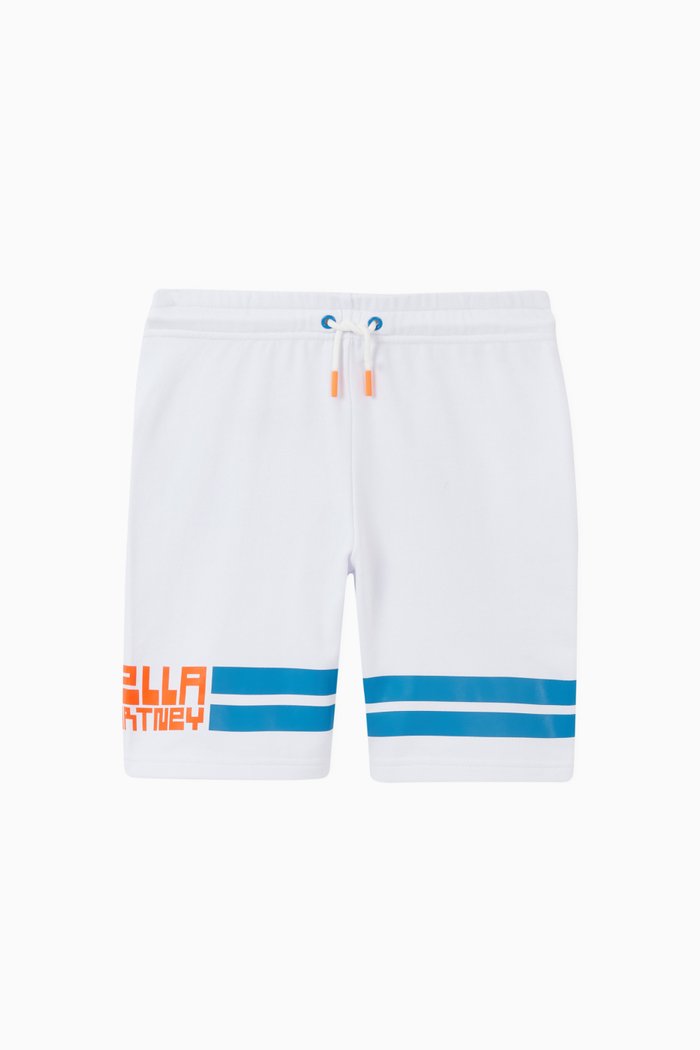 

Logo Organic Cotton Sport Shorts, White