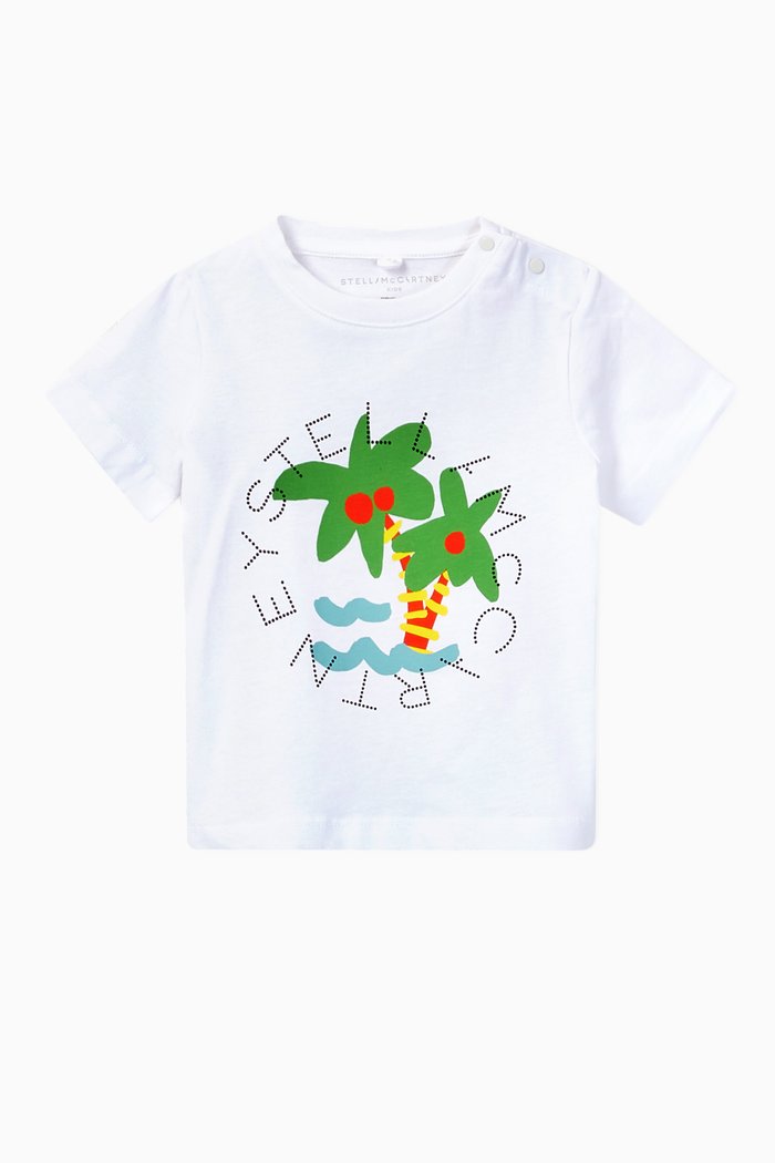 

Palm Sunshine Organic Cotton T-shirt, White