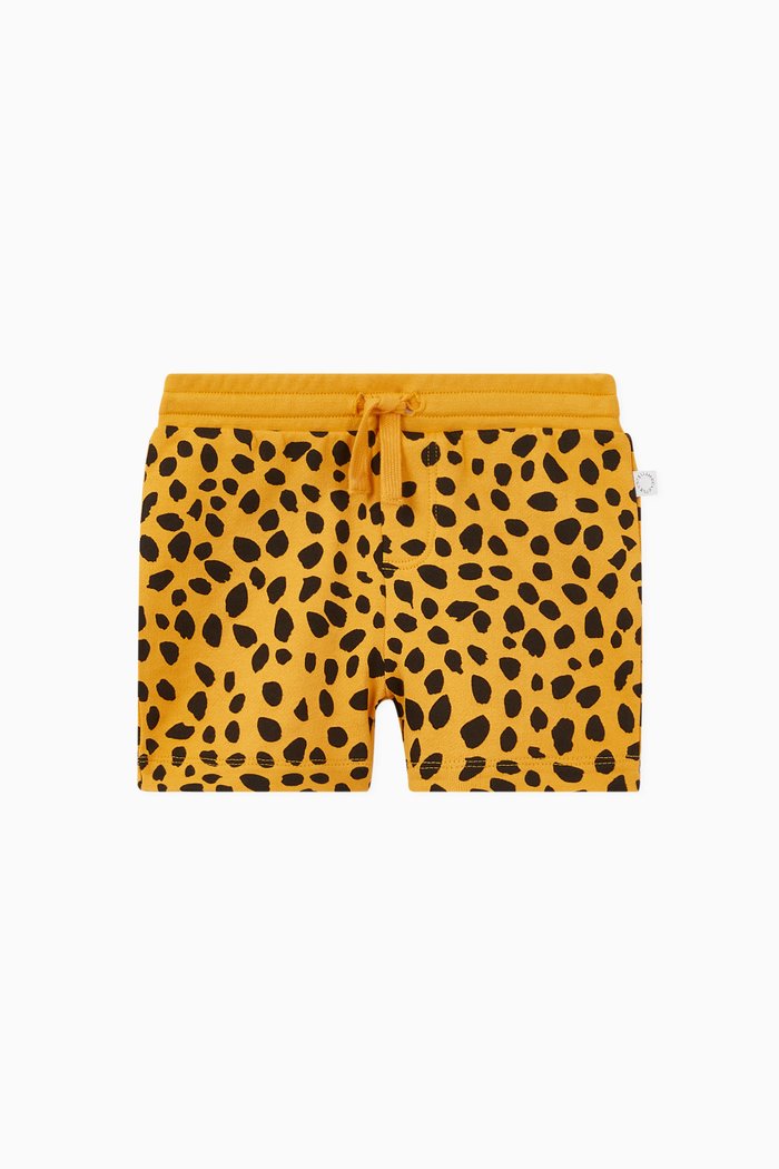 

Cheetah Dots Organic Cotton Shorts, Yellow