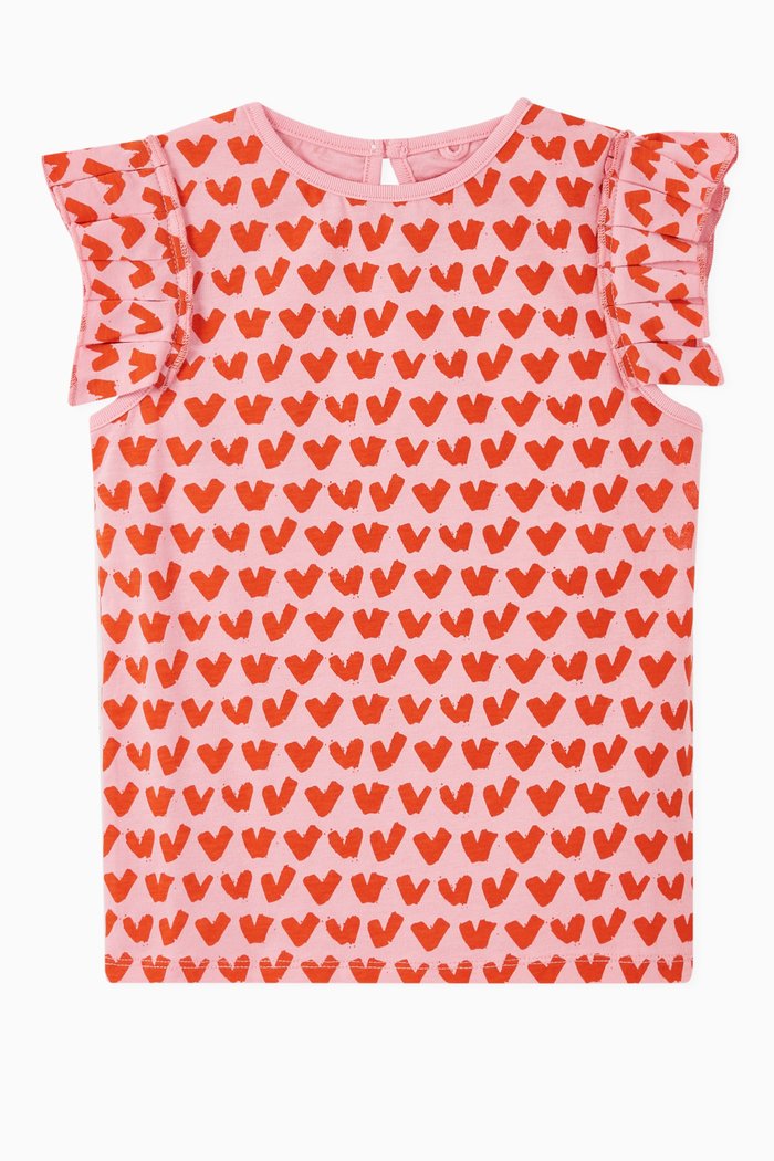 

Heart Organic Cotton T-shirt, Pink