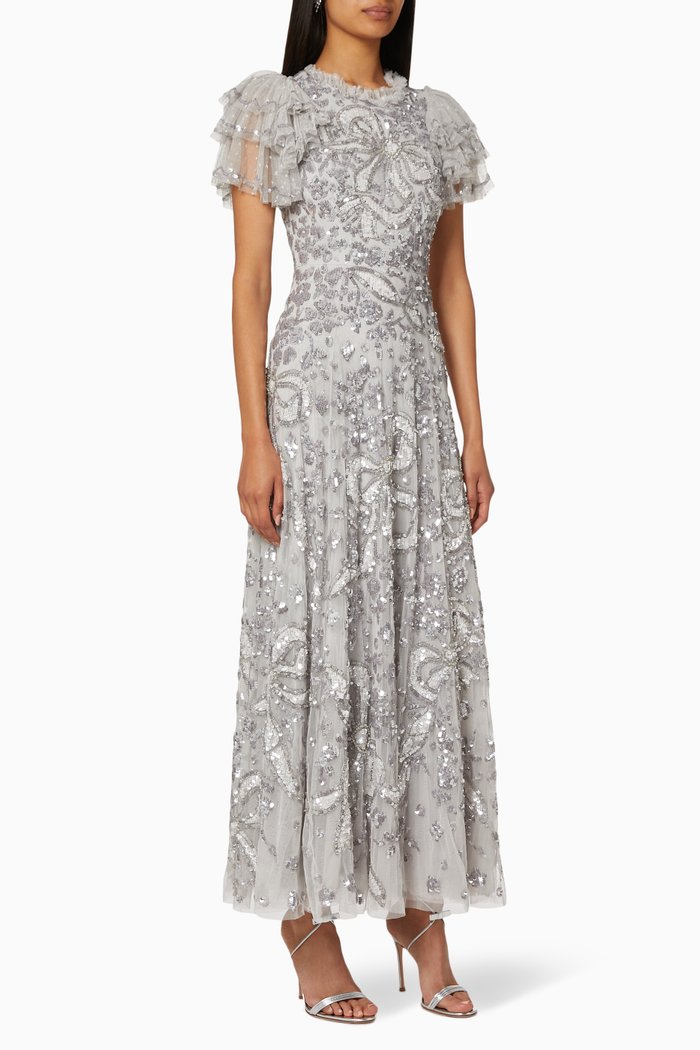 

Shirley Sequin Embellished Gown, Silver