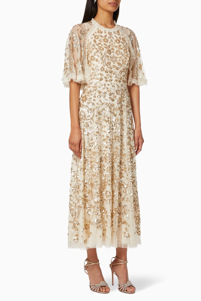 

Ballerina Sequin Embellished Tulle Dress, Neutral