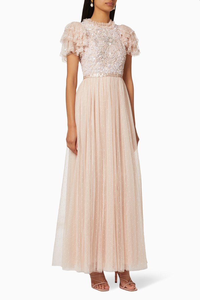 

Shirley Sequin Embellished Maxi Dress, Pink