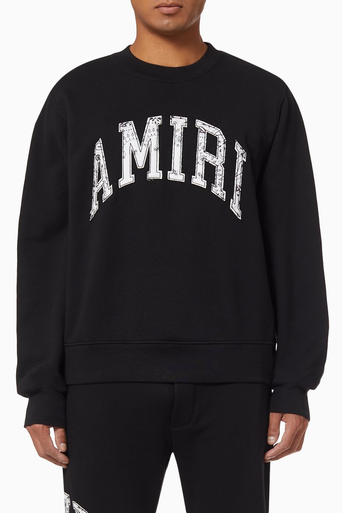 

Varsity Sweatshirt in Cotton, Black