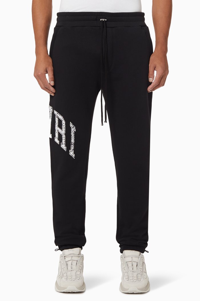 

Varsity Sweatpants in Cotton, Black