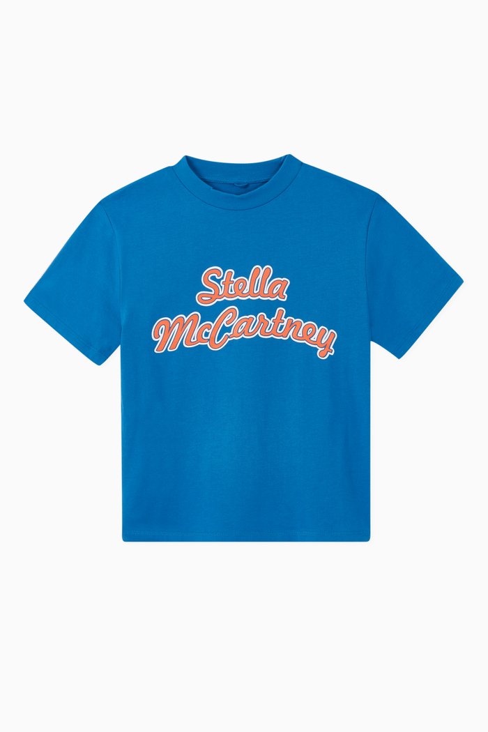 

Logo Organic Cotton Sport Oversize T-shirt, Blue