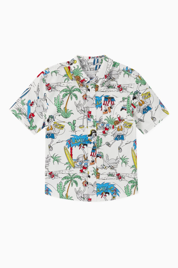 

Flamingo Land Organic Cotton Oversize Shirt, White