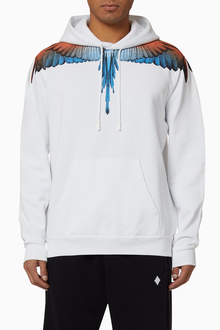 

Wings Cotton Hoodie, White