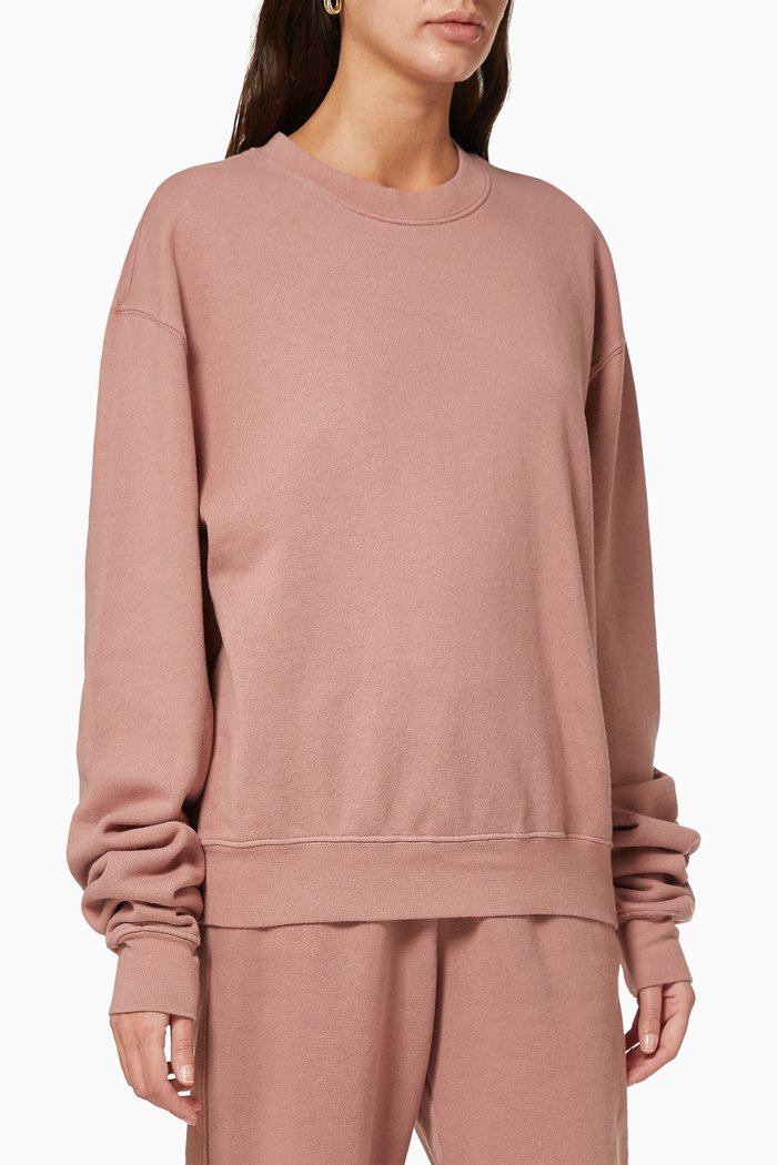 

Boyfriend Cotton Sweatshirt, Pink