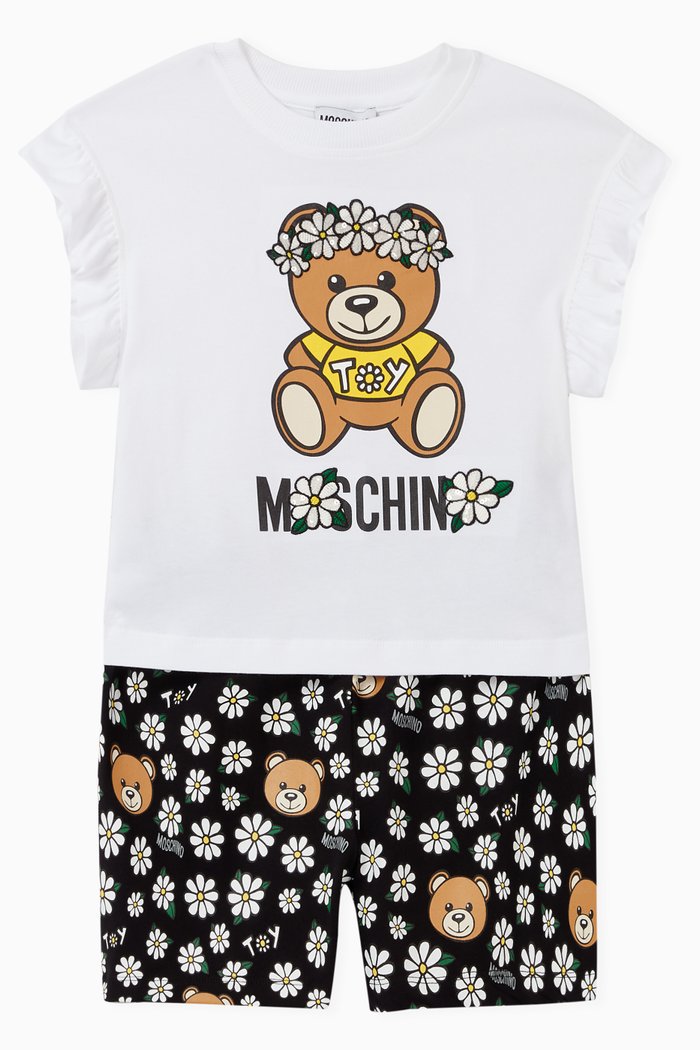 

Teddy Bear T-Shirt and Shorts Set, Black