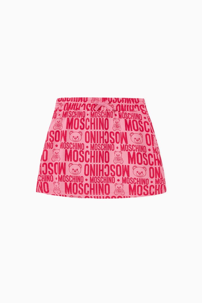 

Logo Teddy Bear Jersey Skirt, Pink
