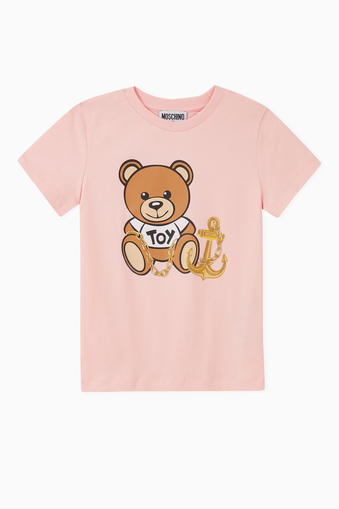 

Teddy Bear Anchor Jersey T-Shirt, Pink