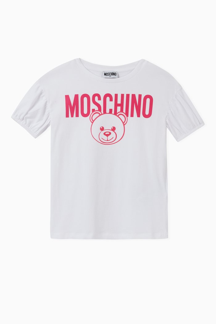 

Logo Teddy Bear Jersey T-Shirt, White