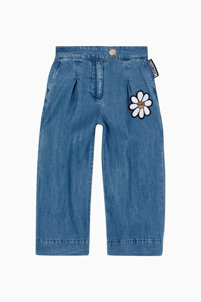 

Daisy Teddy Bear Jeans in Denim, Blue
