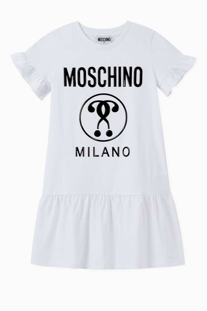 

Logo T-shirt Dress in Cotton Jersey, White