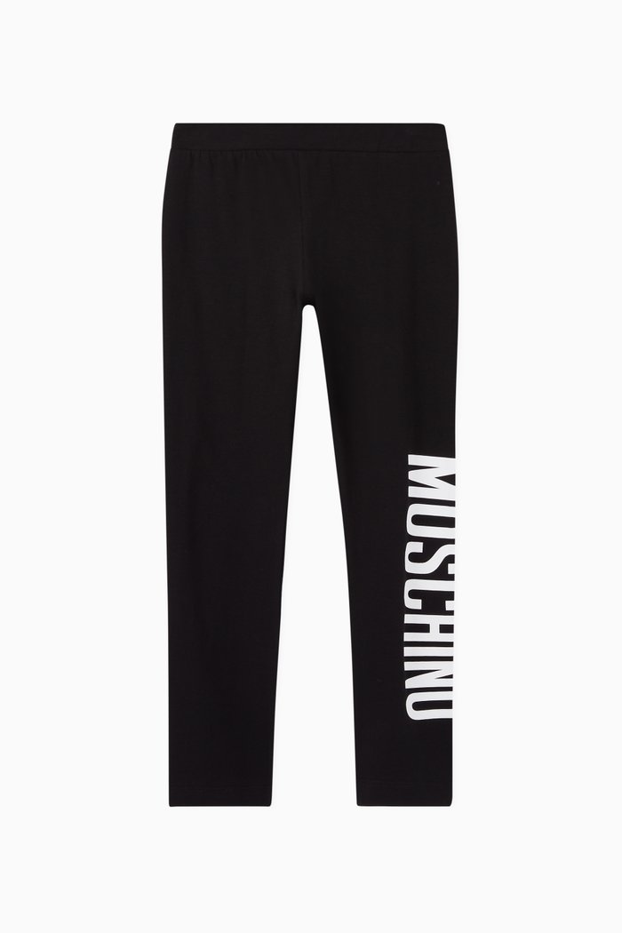 Vertical Logo Leggings, Black
