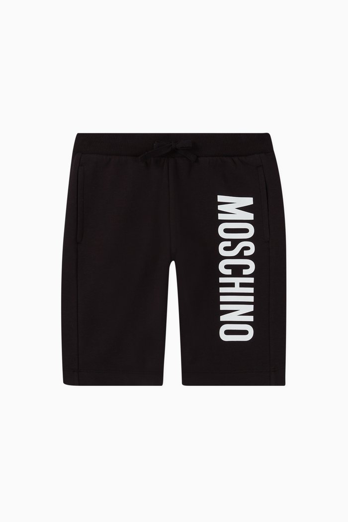 

Logo Print Track Shorts, Black